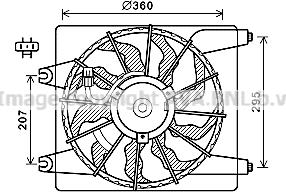 Prasco HY7560 - Вентилятор, охолодження двигуна autozip.com.ua