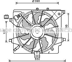 Prasco HY7563 - Вентилятор, охолодження двигуна autozip.com.ua