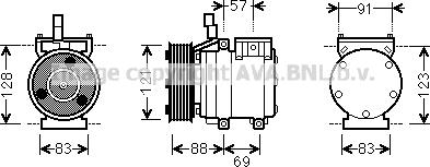 Prasco HYAK258 - Компресор, кондиціонер autozip.com.ua