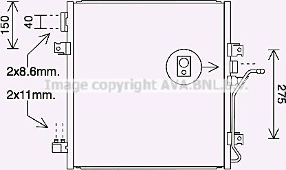 Prasco JE5076 - Конденсатор, кондиціонер autozip.com.ua