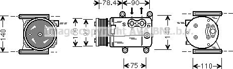 Prasco JRAK026 - Компресор, кондиціонер autozip.com.ua