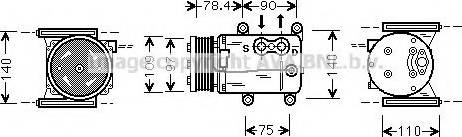 Prasco JRK026 - Компресор, кондиціонер autozip.com.ua