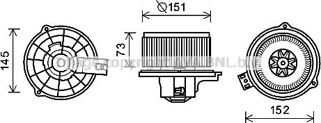 Prasco KA8219 - Електродвигун, вентиляція салону autozip.com.ua