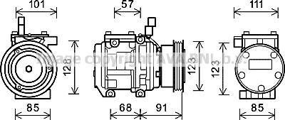 Prasco KAAK145 - Компресор, кондиціонер autozip.com.ua