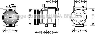 Prasco KAAK117 - Компресор, кондиціонер autozip.com.ua