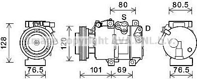 Prasco KAAK275 - Компресор, кондиціонер autozip.com.ua