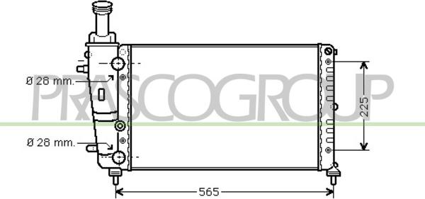 Prasco LA001R005 - Радіатор, охолодження двигуна autozip.com.ua