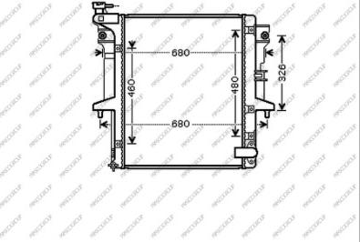 Prasco MB821R001 - Радіатор, охолодження двигуна autozip.com.ua