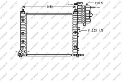 Prasco ME907R002 - Радіатор, охолодження двигуна autozip.com.ua