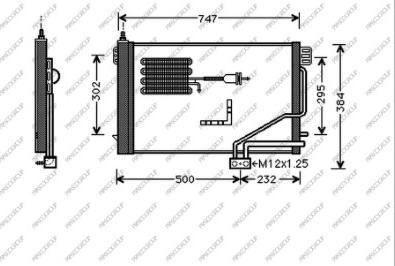 Prasco ME026C002 - Конденсатор, кондиціонер autozip.com.ua