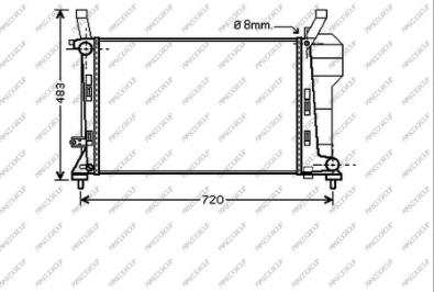 Prasco ME324R001 - Радіатор, охолодження двигуна autozip.com.ua