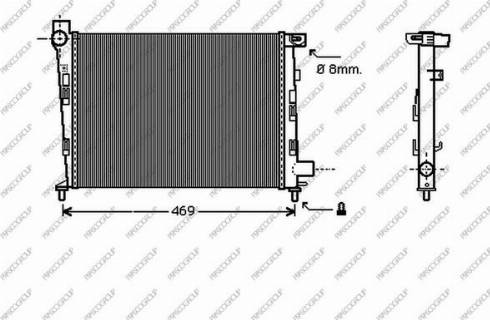 Prasco ME320R007 - Радіатор, охолодження двигуна autozip.com.ua