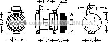 Prasco MEK190 - Компресор, кондиціонер autozip.com.ua