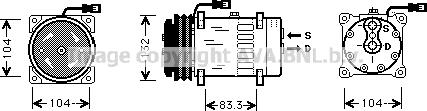 Prasco MFK003 - Компресор, кондиціонер autozip.com.ua