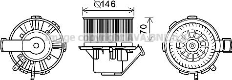 Prasco MS8648 - Електродвигун, вентиляція салону autozip.com.ua