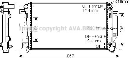 Prasco MS2445 - Радіатор, охолодження двигуна autozip.com.ua