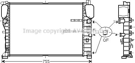 Prasco MS2459 - Радіатор, охолодження двигуна autozip.com.ua