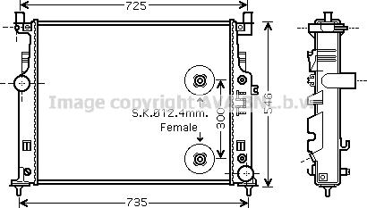 Prasco MSA2458 - Радіатор, охолодження двигуна autozip.com.ua