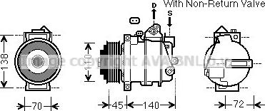 Prasco MSAK672 - Компресор, кондиціонер autozip.com.ua