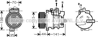 Prasco MSK401 - Компресор, кондиціонер autozip.com.ua