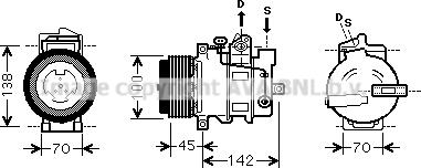 Prasco MSK430 - Компресор, кондиціонер autozip.com.ua