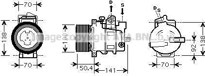 Prasco MSK431 - Компресор, кондиціонер autozip.com.ua