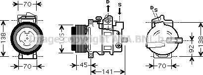 Prasco MSK429 - Компресор, кондиціонер autozip.com.ua