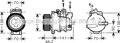 Prasco MSK427 - Компресор, кондиціонер autozip.com.ua