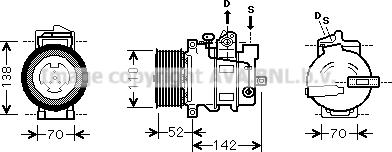 Prasco MSK590 - Компресор, кондиціонер autozip.com.ua