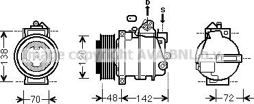 Prasco MSK567 - Компресор, кондиціонер autozip.com.ua