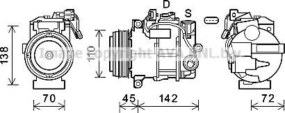 Prasco MSK676 - Компресор, кондиціонер autozip.com.ua