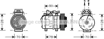 Prasco MSK062 - Компресор, кондиціонер autozip.com.ua