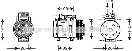 Prasco MSK083 - Компресор, кондиціонер autozip.com.ua