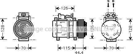 Prasco MSK116 - Компресор, кондиціонер autozip.com.ua