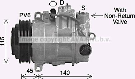 Prasco MSK755 - Компресор, кондиціонер autozip.com.ua