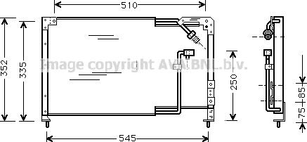 Prasco MZ5145 - Конденсатор, кондиціонер autozip.com.ua