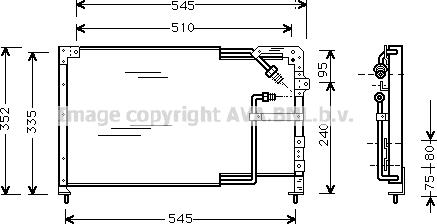 Prasco MZ5103 - Конденсатор, кондиціонер autozip.com.ua