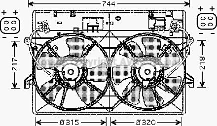 Prasco MZ7524 - Вентилятор, охолодження двигуна autozip.com.ua