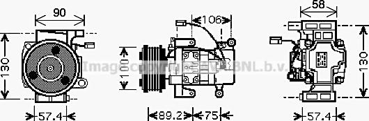 Prasco MZK208 - Компресор, кондиціонер autozip.com.ua