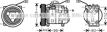 Prasco MZK198 - Компресор, кондиціонер autozip.com.ua