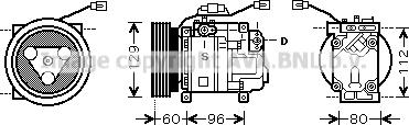 Prasco MZK202 - Компресор, кондиціонер autozip.com.ua