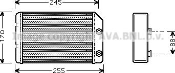 Prasco OL6315 - Теплообмінник, опалення салону autozip.com.ua