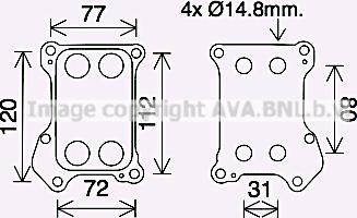 Prasco OL3688 - Масляний радіатор, рухове масло autozip.com.ua