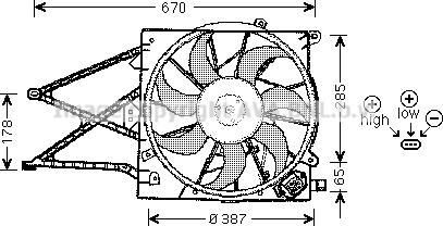 Prasco OL7509 - Вентилятор, охолодження двигуна autozip.com.ua