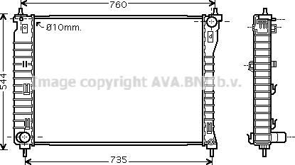 Prasco OLA2435 - Радіатор, охолодження двигуна autozip.com.ua