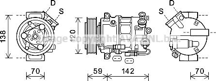 Prasco OLK577 - Компресор, кондиціонер autozip.com.ua