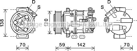 Prasco OLK678 - Компресор, кондиціонер autozip.com.ua