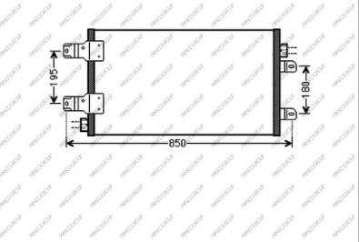Prasco OP954C002 - Конденсатор, кондиціонер autozip.com.ua