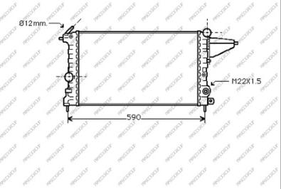 Prasco OP050R012 - Радіатор, охолодження двигуна autozip.com.ua