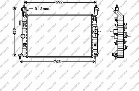 Prasco OP350R005 - Радіатор, охолодження двигуна autozip.com.ua